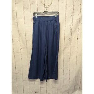 Vineyard Vines Women Deep Bay Wide Leg Linen Elastic Pull‎ On Pants Size S Small
